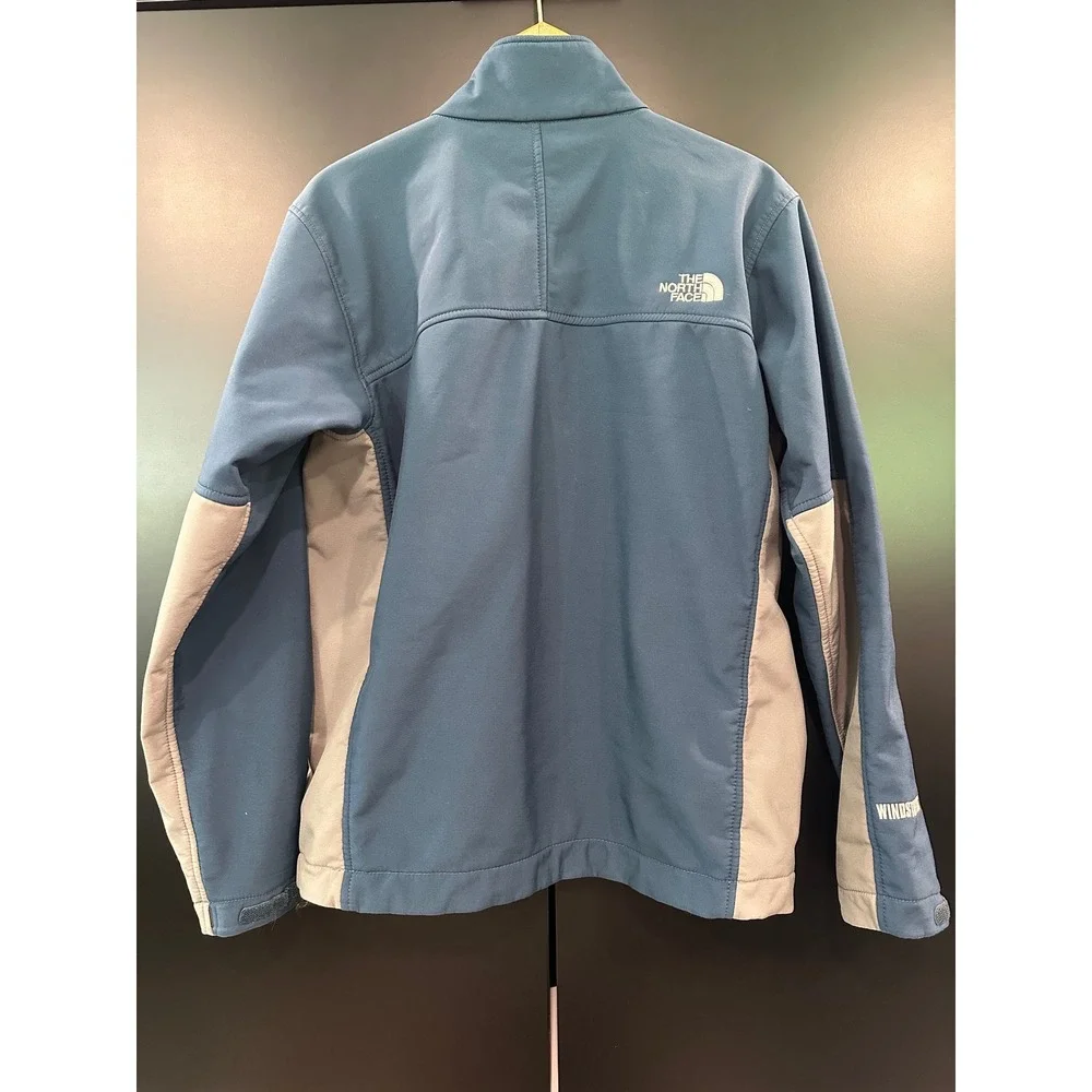 The North Face Summit Series Windstopper Softshell Jacket Mens Medium Blue Grey